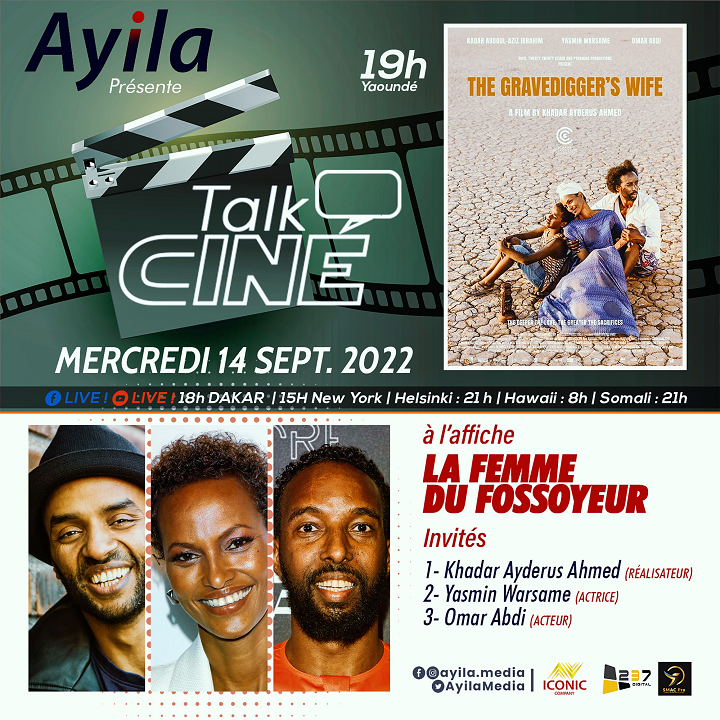 AyilaMedia's tweet photo. 🔴🔴[𝗧𝗔𝗟𝗞 𝗖𝗜𝗡𝗘]
Do not miss this Wednesday, September 14, 2022 our appointment with the team of the film 𝗧𝗵𝗲 𝗚𝗿𝗮𝘃𝗲𝗱𝗶𝗴𝗴𝗲𝗿'𝘀 𝗪𝗶𝗳𝗲 (Etalon d'Or de Yennenga 2021 at Fespaco) as part of theTalk Ciné.
https://t.co/xnbnN7Ufih
#ayila #talkciné https://t.co/BbBLp3Xuxp