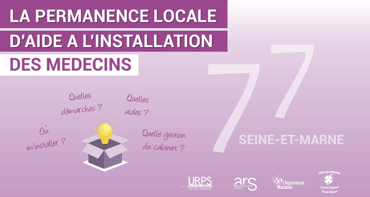 Soigner en IdF (@soigner_en_idf) on Twitter photo 7⃣7⃣ #SeineEtMarne : Participez à la prochaine Permanence locale d'aide à l'#installation le mardi 11 octobre avec <a href="/urps_med_idf/">URPS Médecins Ile-de-France</a> <a href="/ARS_IDF/">ARS Île-de-France</a> #CPAM77 #CDOM77 #PermanenceInstallationIDF
Infos & inscription👉buff.ly/2FhiRjo 7⃣7⃣ #SeineEtMarne : Participez à la prochaine Permanence locale d'aide à l'#installation le mardi 11 octobre avec <a href="/urps_med_idf/">URPS Médecins Ile-de-France</a> <a href="/ARS_IDF/">ARS Île-de-France</a> #CPAM77 #CDOM77 #PermanenceInstallationIDF
Infos & inscription👉buff.ly/2FhiRjo