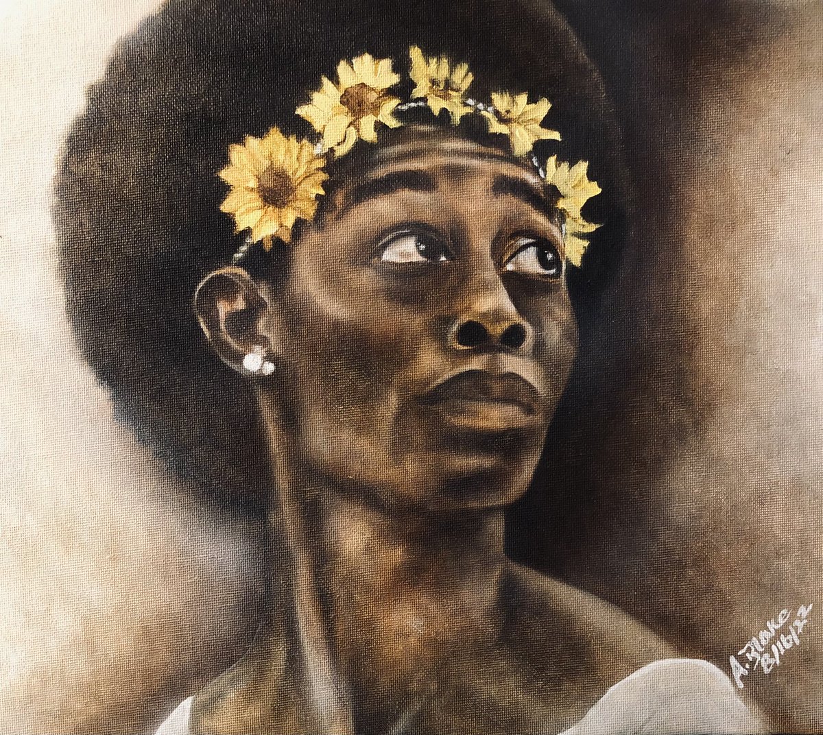 ablakefineart's tweet photo. Black Girl.
Oil on canvas.
(c) Adrian Blake #AdrianBlakeFineArt #ABFA #blackart #fineart #painting https://t.co/d2657tCx8C