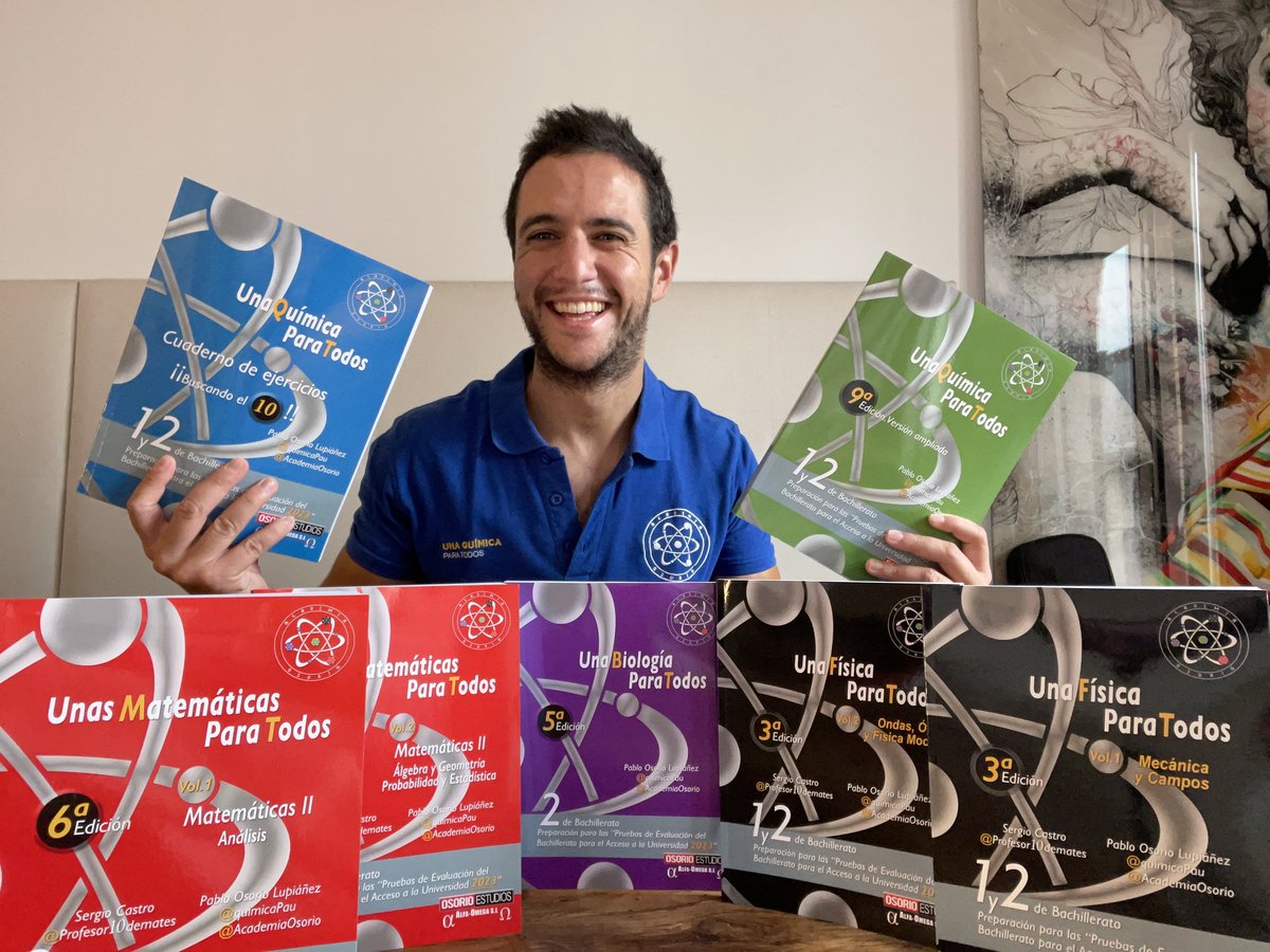 quimicaPau's tweet photo. ¡RT PARA PARTICIPAR!

El 19 de septiembre, miles de alumnos comenzarán a estudiar con las nuevas ediciones 2022/23 de mis libros de 2 Bachillerato y Selectividad. QUIERO DEDICAR Y REGALAR LOS PRIMEROS EJEMPLARES para motivaros a llegar al 10 este curso 💪🏻
https://t.co/RQeYR6Gykp https://t.co/mGsDhkyn4L