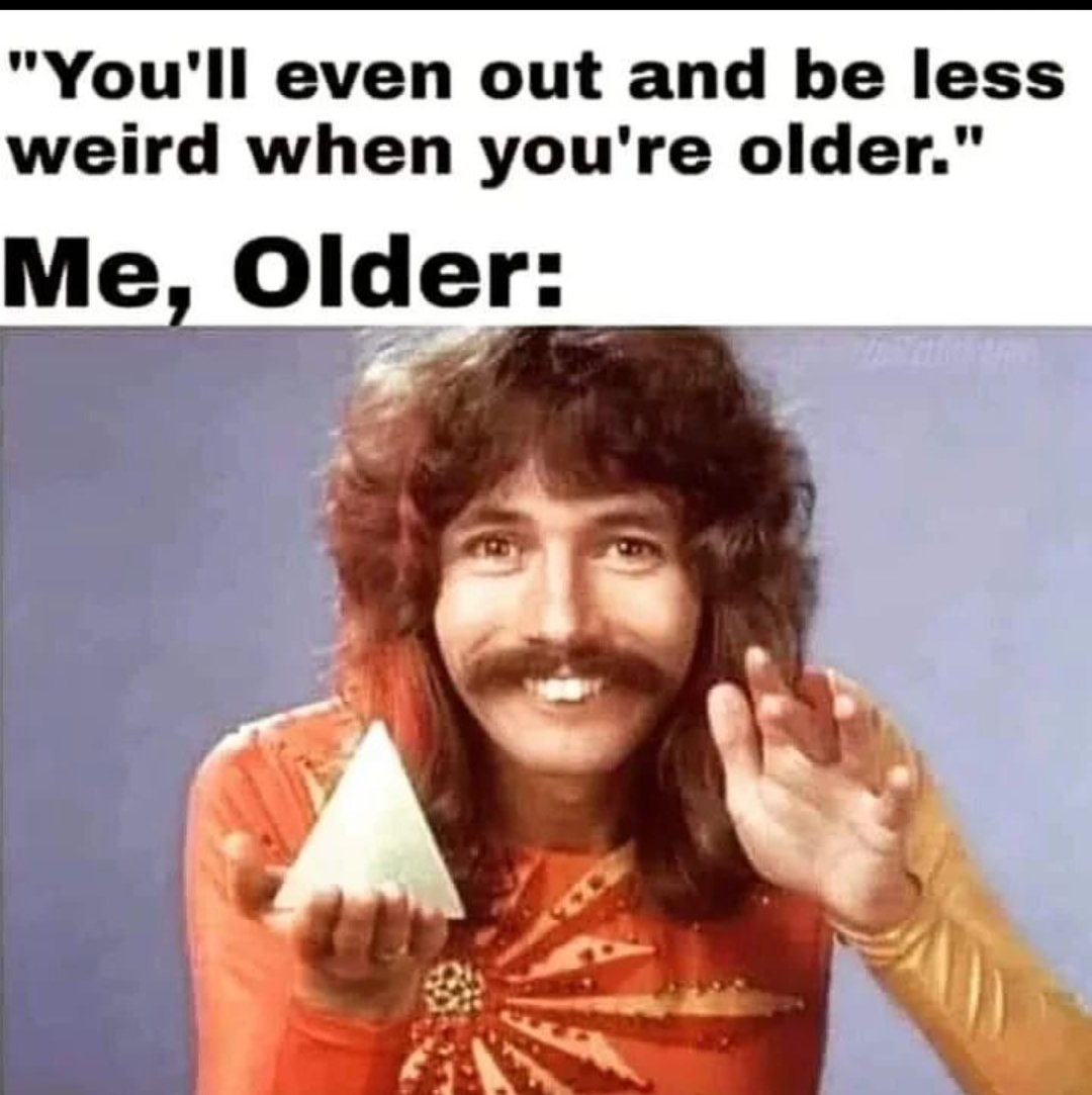 BadgersMilk1's tweet photo. Enough Badger's Milk and even you can be like this enlightened gentleman with his pyramid of insight. #ADHDmassive https://t.co/QCyjneY0pw