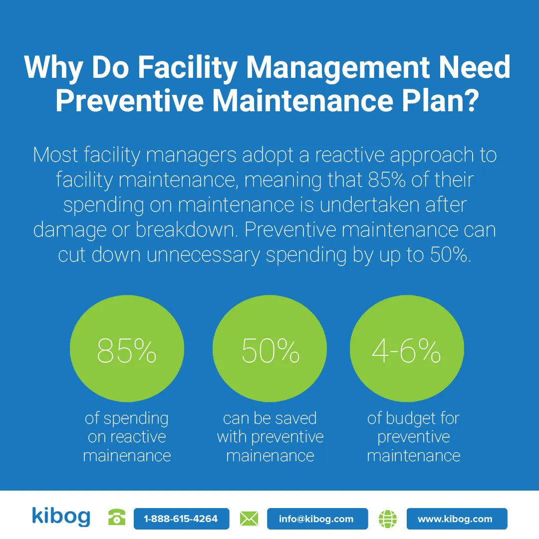 KibogInc's tweet photo. Equipment failures cannot be eliminated. However, having a preventive maintenance plan has been proven to reduce breakdowns, keep workers safe, and save big bucks on unnecessary expenses. https://t.co/DH6tNoE4OT
