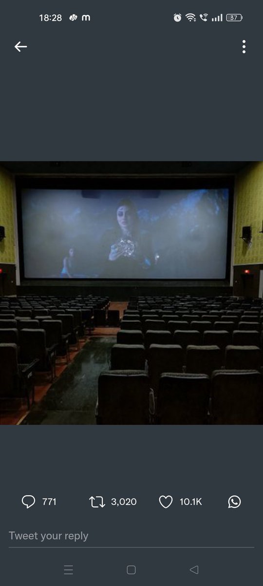 Abhishe89142095's tweet photo. Looking at the box-office report. It seems, the paid tweets and media are not working.

We have successfully boycotted Brahmastra...... Cheers!👍👍

Thanks to the people of India.🙏🙏 Especially Hindus.

Next is Vikram Vedha or Paathan😃

#brahmastraboxoffice
#BrahmastraMovie https://t.co/7WN1HSSzmn