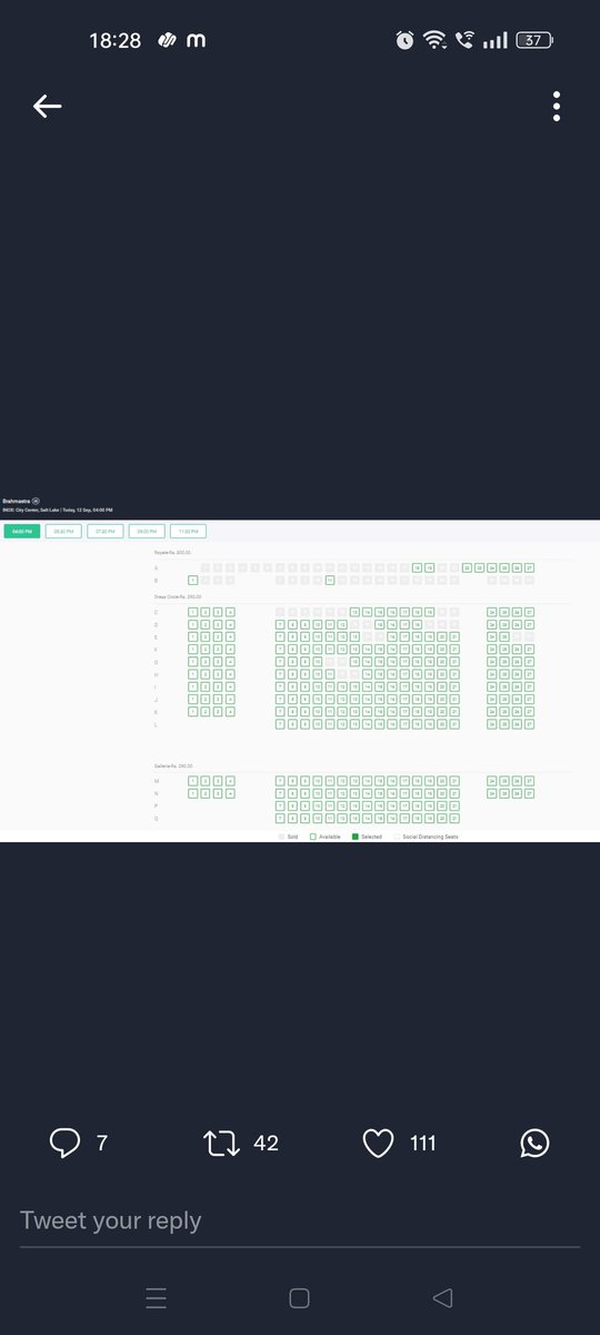 Abhishe89142095's tweet photo. Looking at the box-office report. It seems, the paid tweets and media are not working.

We have successfully boycotted Brahmastra...... Cheers!👍👍

Thanks to the people of India.🙏🙏 Especially Hindus.

Next is Vikram Vedha or Paathan😃

#brahmastraboxoffice
#BrahmastraMovie https://t.co/7WN1HSSzmn
