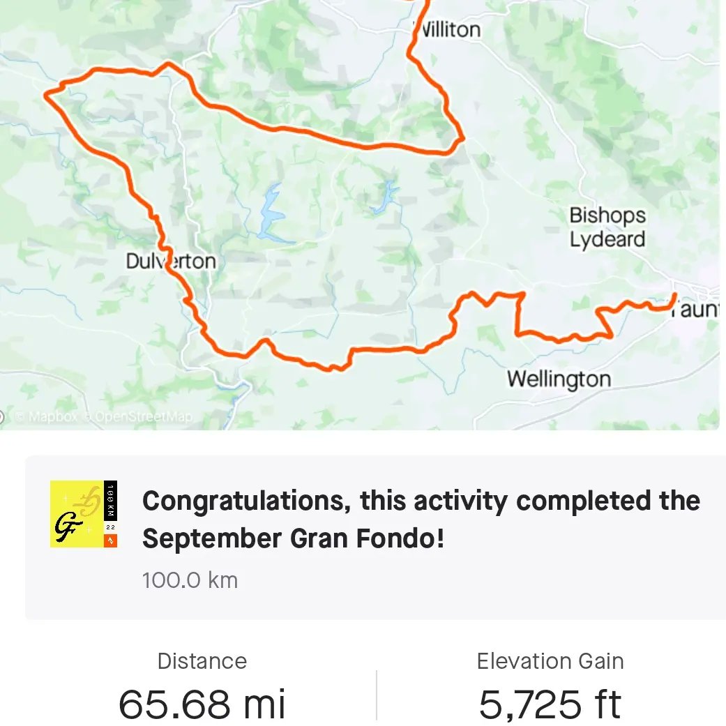daytoday77's tweet photo. Mission Accomplished #3 @GreatWestonRide #mendiplakesandlumps @GreatExmoorRide #challenge #greatevents #supportivefriends @ExmoorNP #cyclinguphill https://t.co/3dvpWVB9YT