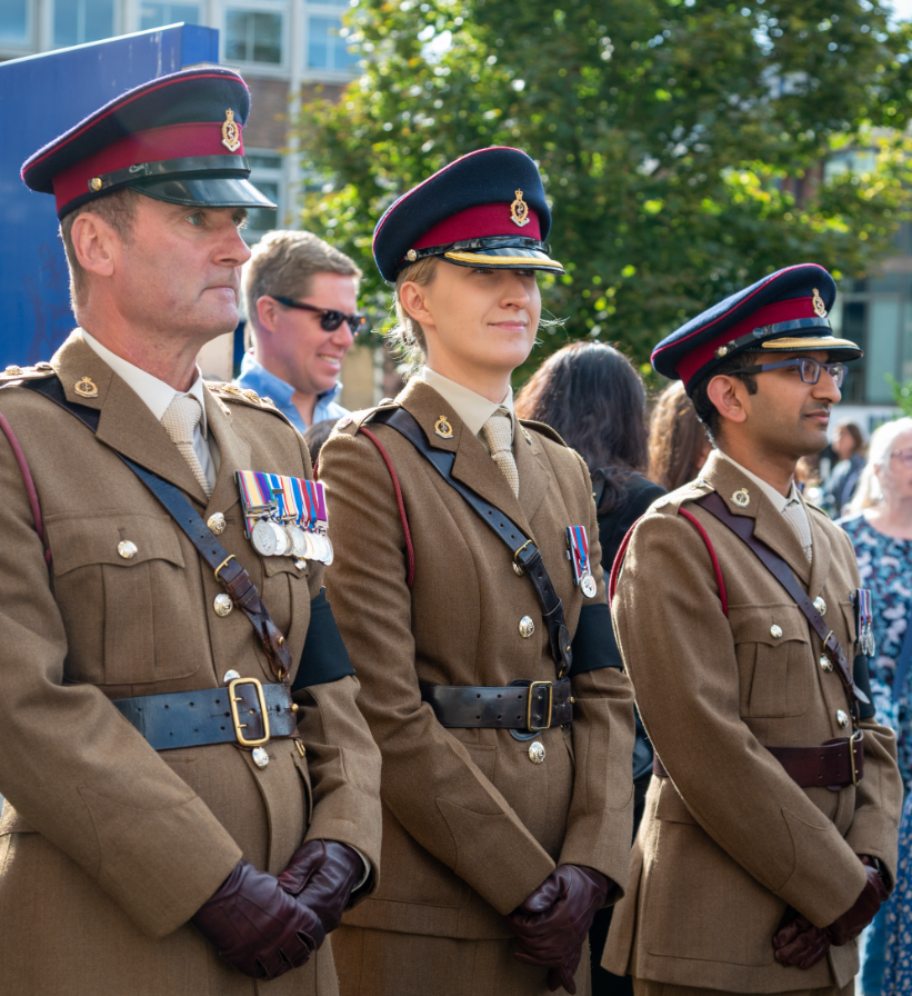 RBKingston's tweet photo. There was a remarkable turnout outside at the Guildhall yesterday. Council members and residents gathered to hear Proclamation of the Accession of King Charles III read by the Mayor of the Royal Borough of Kingston. https://t.co/CBURlQzxol