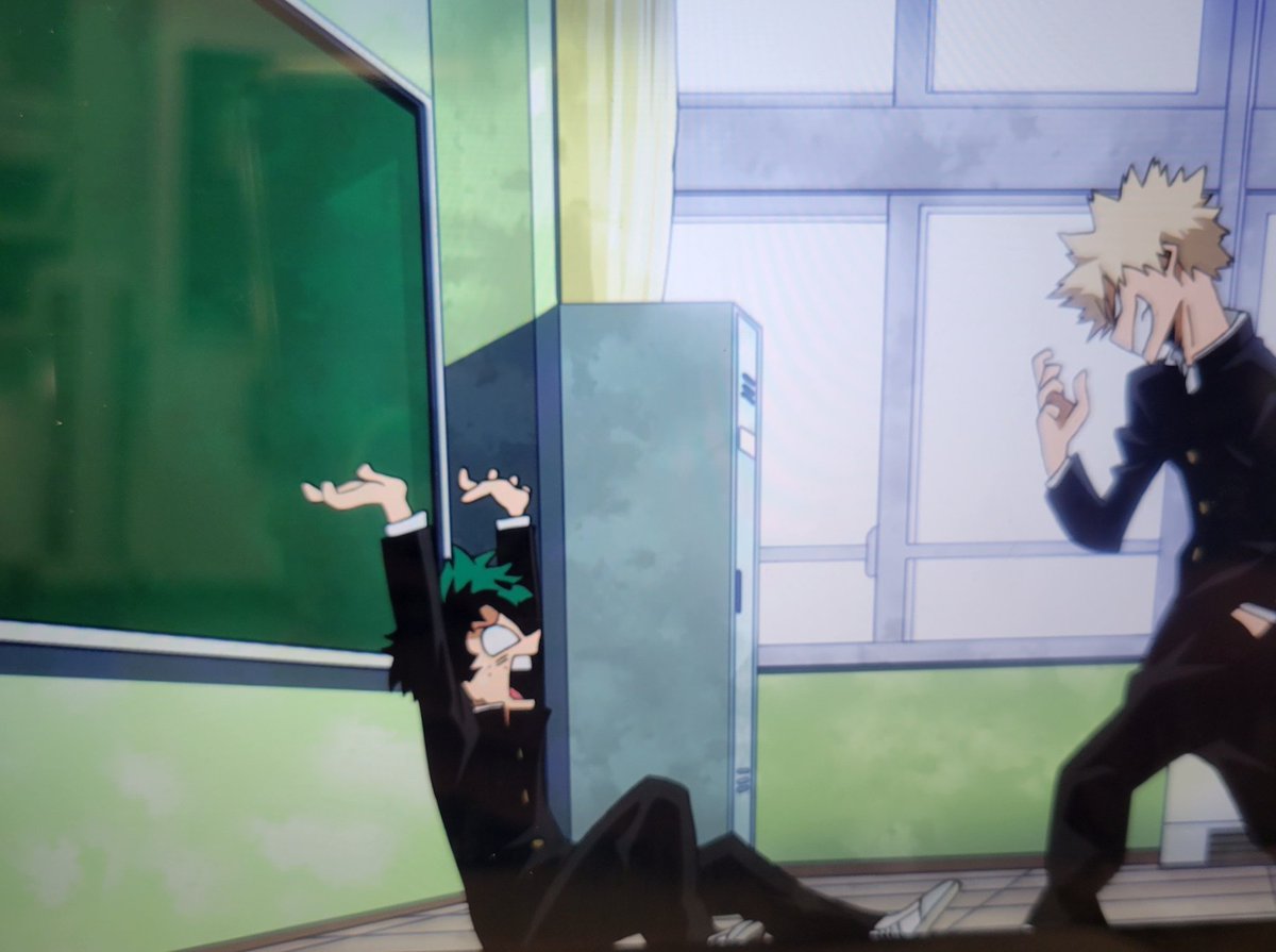 MySpyxFamily's tweet photo. Wait this Blonde kid from DEKU'S CHILDHOOD is back in middle school with Deku? Hmm he seems to be pretty important to the story then...Oh Katsuki Bakugo huh? Interesting. I wonder if we will see him in the future. 👀 #mhaseason1 https://t.co/efU9yG4ThN
