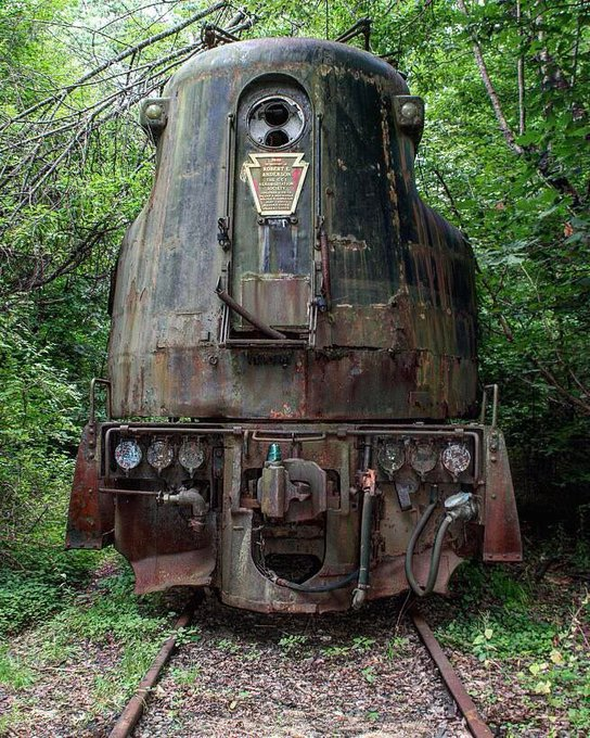 OraundR's tweet photo. Abandoned train in New York. https://t.co/2K8AJ9nzPK