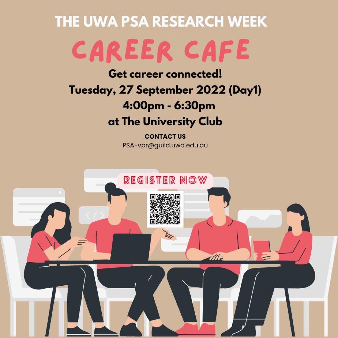 UWA PSA (@uwapsa) on Twitter photo Do you want to get an internship?
Do you want to know more about your degree and your opportunities?
Can’t decide Industry vs. Academia: Which road to take?
Register now! 📚 #CareerCafe #UWA <a href="/AlumniUWA/">UWA Alumni</a> <a href="/UWAresearch/">UWA Research</a> Do you want to get an internship?
Do you want to know more about your degree and your opportunities?
Can’t decide Industry vs. Academia: Which road to take?
Register now! 📚 #CareerCafe #UWA <a href="/AlumniUWA/">UWA Alumni</a> <a href="/UWAresearch/">UWA Research</a>