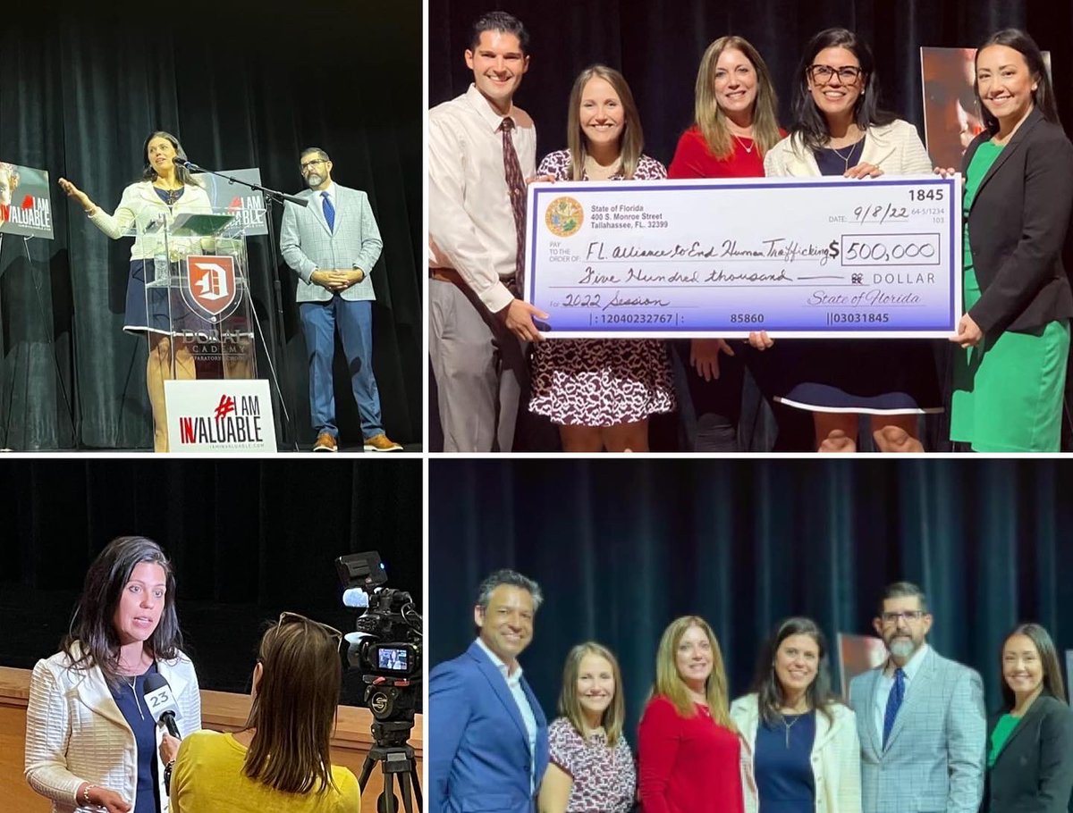 DadeDelegation's tweet photo. Chair and Senator Ana Maria Rodriguez and Florida Education Commissioner Manny Diaz joined Florida Alliance to end Human Trafficking at Doral Academy Preparatory to launch the #Iaminvaluable campaign. #dadedelegation https://t.co/4sistXXvvQ