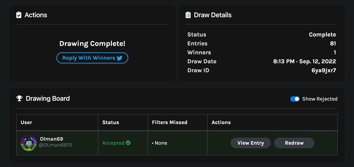 Triforce_NFT's tweet photo. 📢 We have a WINNER! @OLman6975, a #ChromeClaw by @CYBERCREWNFT is in your wallet.
Proof of drawing/transfer attached so y'all know my #GIVEAWAYS are for REAL. Please follow @switchL2NFT! His work is INSANE, and big things are coming... 🔥
https://t.co/Rb82VJGsVD https://t.co/y6i2Md9tjb