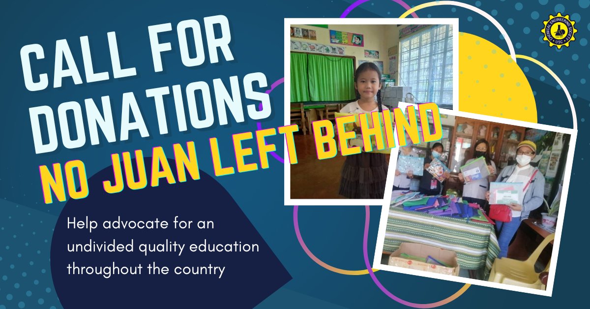 uscches's tweet photo. “No Juan Left Behind” aims to help a target beneficiary through monetary donations and the provision of school supplies.

With your donations, the Little Servants of Christ the King Orphanage in Talamban will be gifted with school supplies to aid them in their academic studies. https://t.co/0rQr97mkG1
