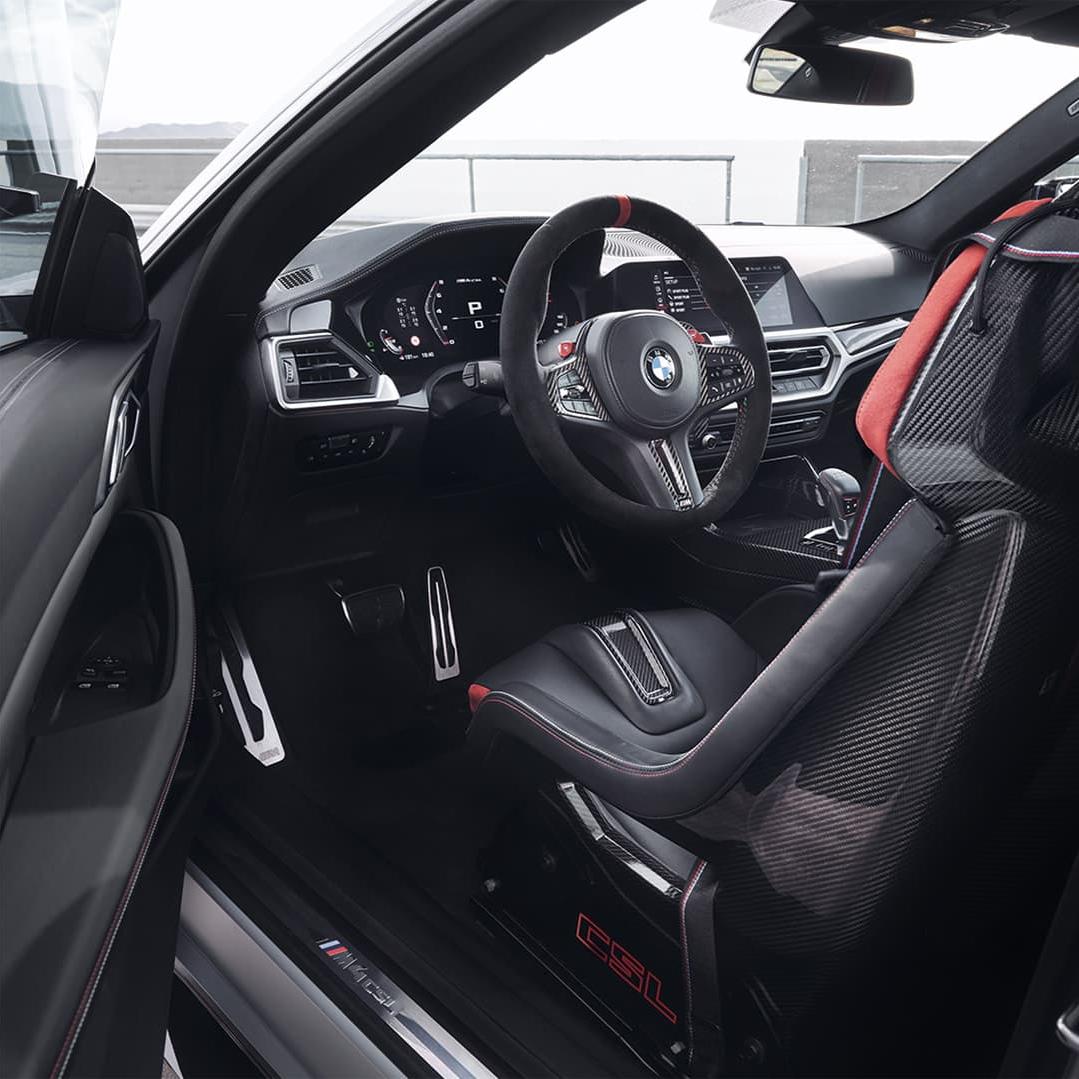 SnowsBMW's tweet photo. Engineered with carbon fibre and reduced sound insulation to cut back on weight. Designed with a sculpted profile to improve aerodynamics, and an enhanced chassis to optimise handling on the track.

This is the new M4 CSL.

#BMW #BMWM #BMWM4 #BMWM4CSL #CSL https://t.co/6ZTh4XzXBE