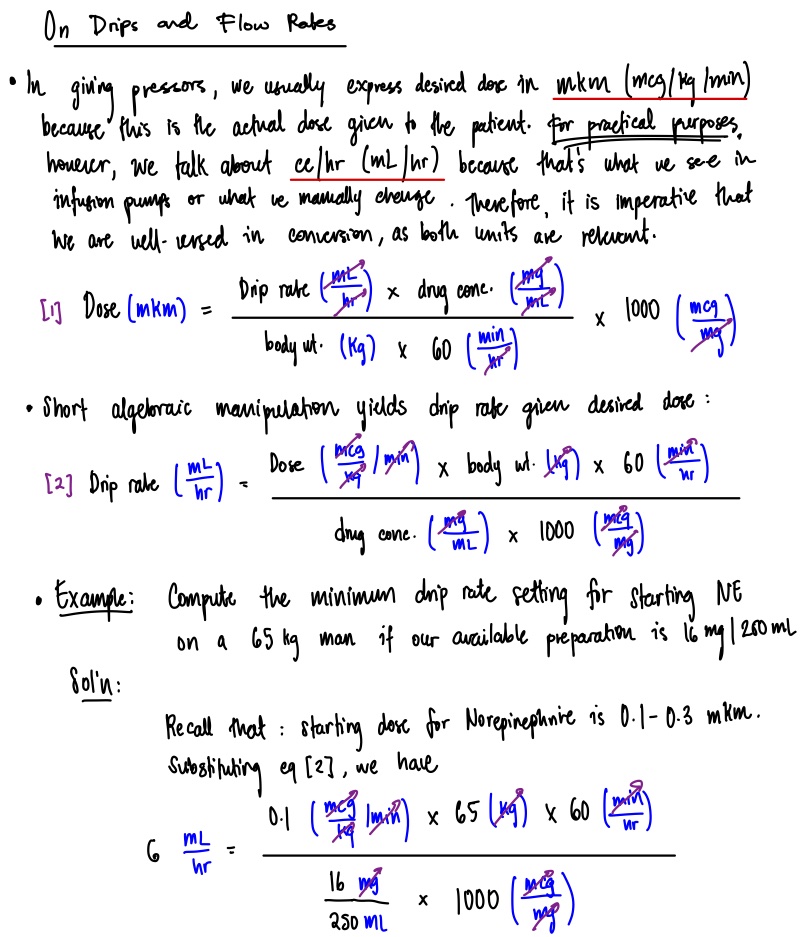 chanjonachan's tweet photo. Not boards relevant, but could potentially help Clerks/Interns as well as Student Nurses currently rotating in the hospital.

During my IM rotation, I was confused with all the conversions so I did dimensional analysis with some worked examples to make sense of the units. https://t.co/b0gEWlhSn4