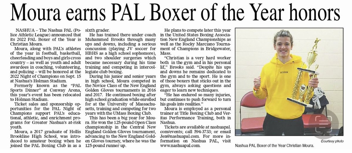 PAL Boxer of the Year. Be there Thursday night. <a href="/USABoxing/">USA Boxing</a> <a href="/Nationalpal/">National PAL</a>