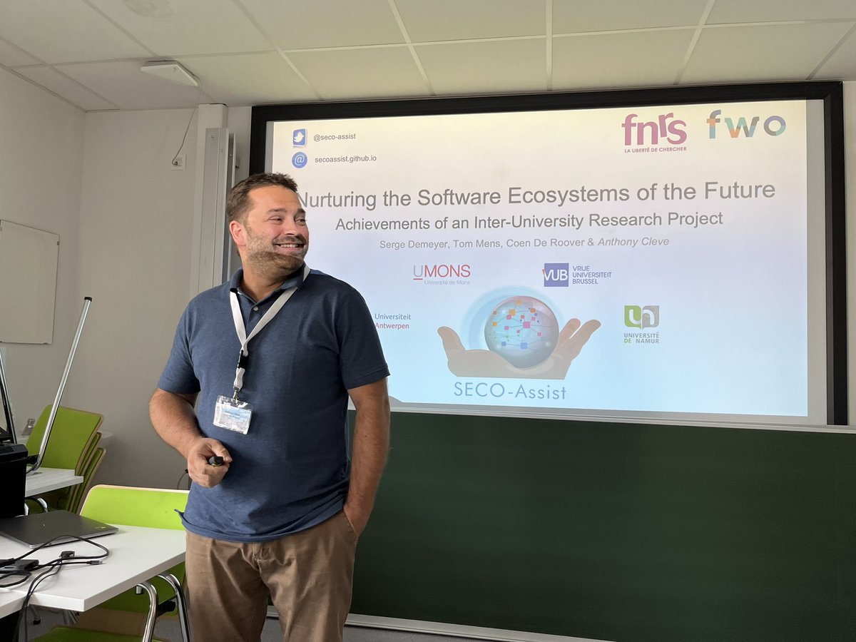Anthony presenting Nurturing the Software Ecosystem of the Future