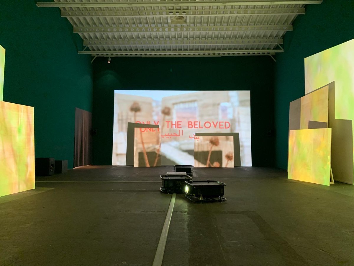 Lorenarosapop's tweet photo. Oh Shining Star Testify by Basel Abbas &amp; Ruanne Abou-Rahme is maybe my fav piece of @berlinbiennale. Raw and beautiful. Mesmerising and moving. #mediaart #visualart #berlinbiennale12 https://t.co/6BTE4KrPVm
