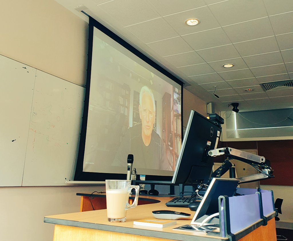 MarisVainre's tweet photo. @jonkabatzinn zooming in to reflect on Mark Williams's career #markfest22 https://t.co/Nv0dQJ5fvL