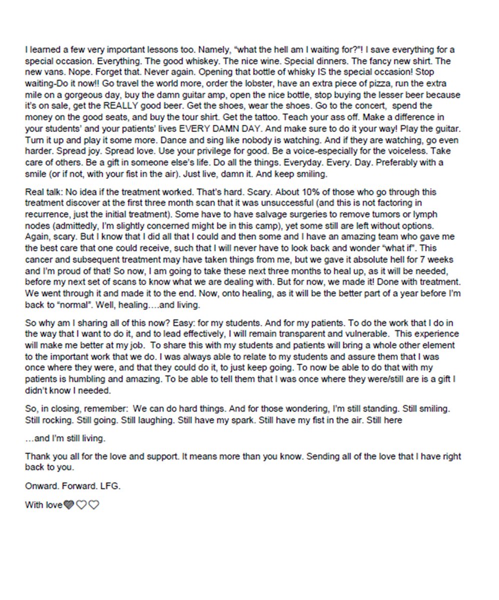 KTB_PhD's tweet image. Hey, everyone. It's been a minute since I have posted anything here. Have a bit of news that I would like to share. 

*Deep Breath*

So...ever hear the one about the cancer researcher who was diagnosed with cancer? Read on: