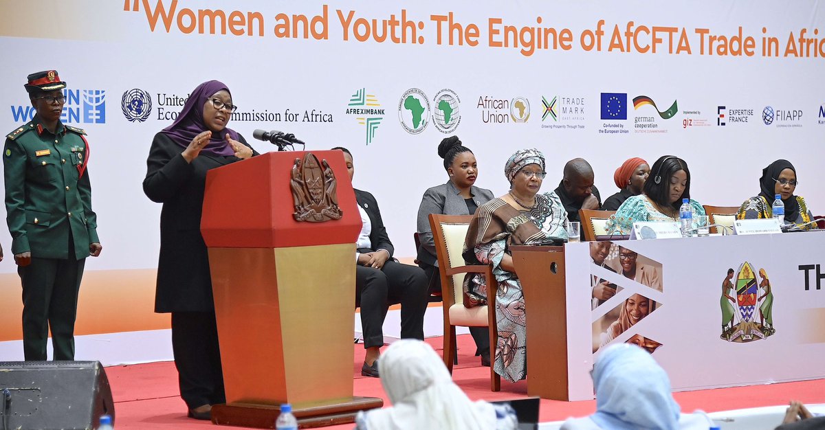HangiMonica's tweet photo. Day one: @AfCFTA Conference on Women and Youth in Trade in partnership with the Government of Tanzania. For Africa to succeed, Africa has to empower its Women and the Youth https://t.co/E239lzEMDp