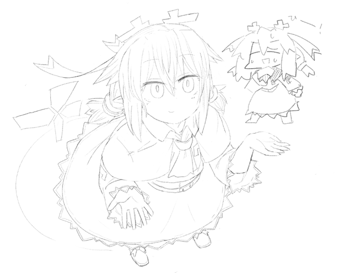 ひぃひぃ、線画だけで総お絵描き時間5時間はいったぞ・・・ 