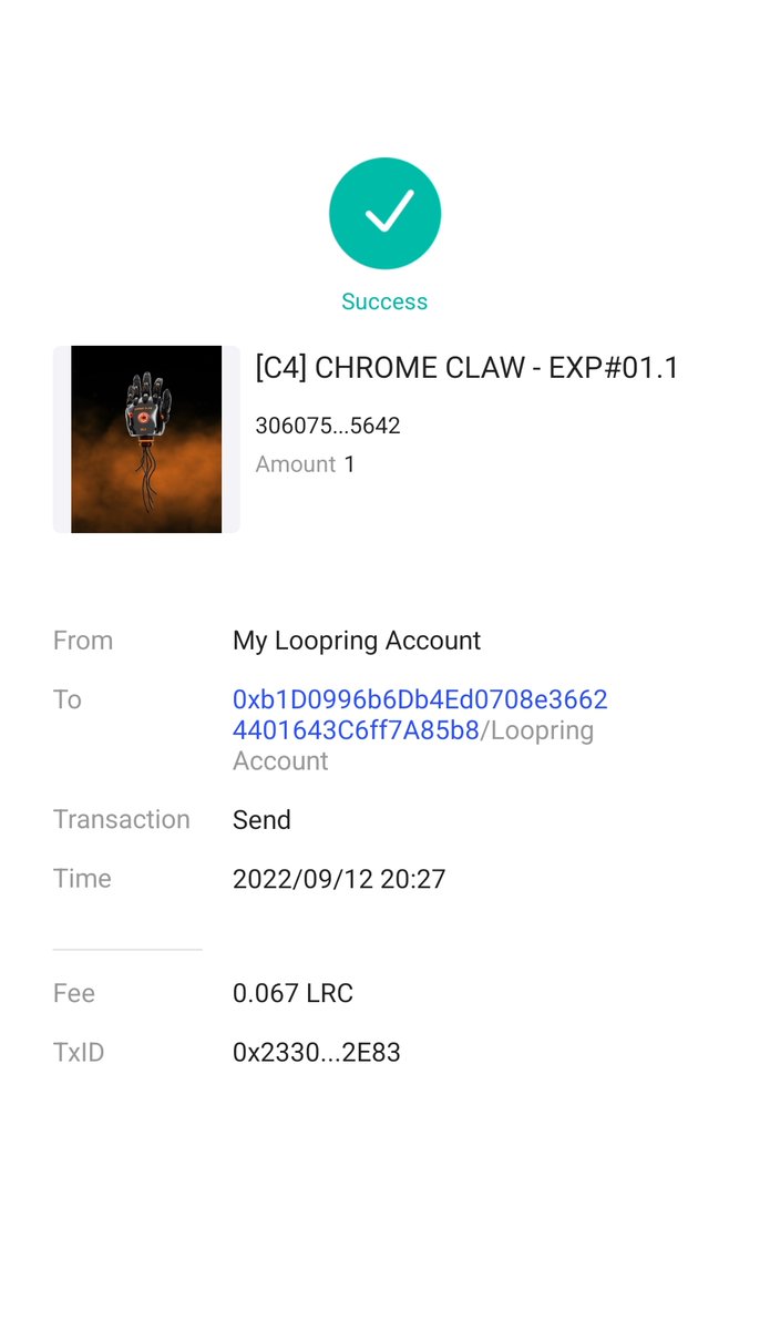 Triforce_NFT's tweet photo. 📢 We have a WINNER! @OLman6975, a #ChromeClaw by @CYBERCREWNFT is in your wallet.
Proof of drawing/transfer attached so y'all know my #GIVEAWAYS are for REAL. Please follow @switchL2NFT! His work is INSANE, and big things are coming... 🔥
https://t.co/Rb82VJGsVD https://t.co/y6i2Md9tjb