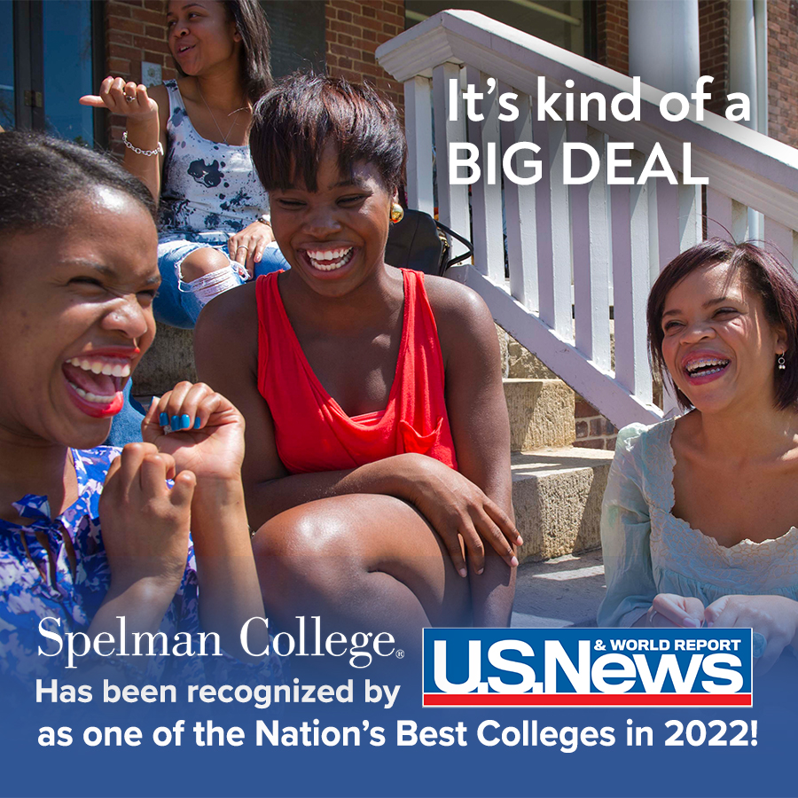 SpelmanCollege's tweet photo. Spelman College earned several noteworthy spots on @USNews' 2022-2023 list of college rankings:

No. 1: HBCU, 16th year in a row
No. 5: Social Mobility
No. 9: Most Innovative Colleges
No. 51: National Liberal Arts Colleges

View all of our rankings: https://t.co/PK8rxe6eqv https://t.co/AYdpwggqTY