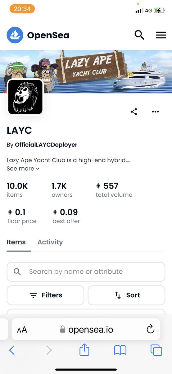 557eth sales volume on #OpenSea / .10 eth floor more than 1.7K unique owners and growing every day #LAYC better than sliced bread / some ppl having fun and improving their lives / see what positive vibes can bring to ur community ♥️🙏 #ProudtoDeath <a href="/LazyApeYC/">Lazy Ape</a>