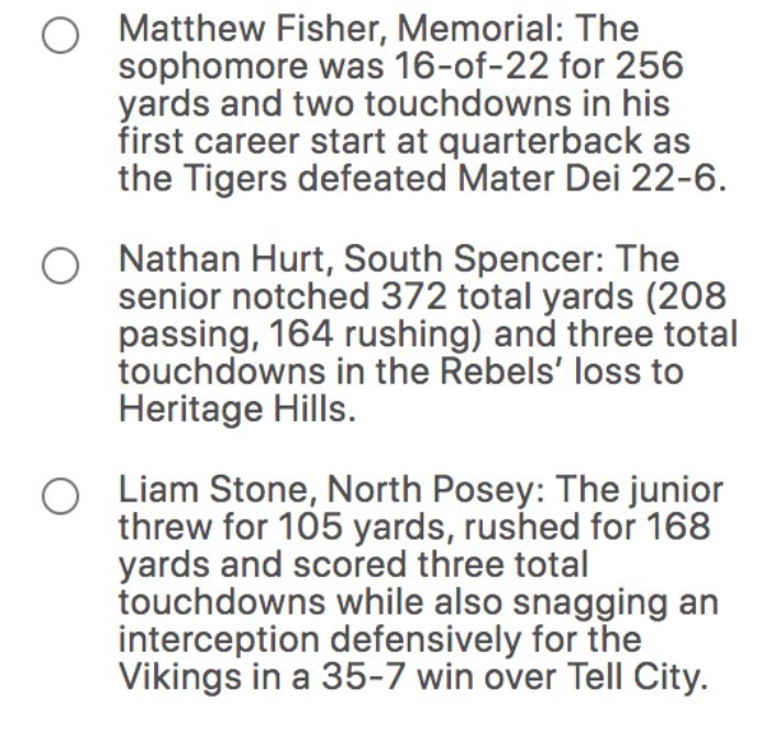Vote now for the Courier &amp; Press high school football Player of the Week from week four. The nominees:
courierpress.com/story/sports/h…
