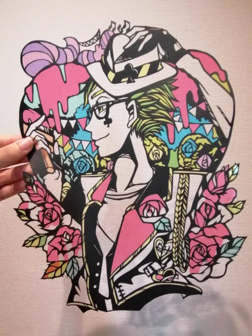 最近作れてないからまた切り絵作りたいなぁ #トレイ推しによるトレイ好きのためのトレイ 
