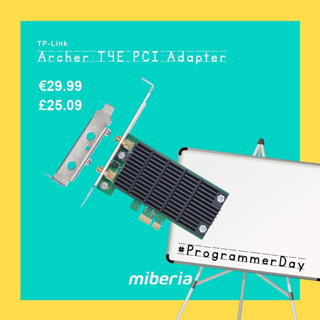 miberia_uk's tweet photo. A recommendation for #ProgrammersDay💻: Write code at lightning speed📶⚡️ from your desktop computer with the PCI #ArcherT4E Adapter by #TPLink⤵️

✔️Dual Band 802.11ac
✔️Beamforming
✔️2 × 2 MIMO

#TPLinkArcherT4E👉 https://t.co/eP631UNrbS
#PCIAdapter https://t.co/EY2nyo5IiM