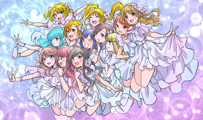 最近こういう彩度高いキラキラした絵ばっかり描いてたせいで、この垢見たら彩度低くてびっくりした 