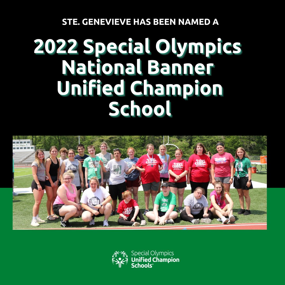BIG NEWS: We're SO proud to announce Ste. Genevieve HS (<a href="/stegenr2/">Ste. Genevieve R-II</a>) has been named an official National Banner Unified Champion School for its commitment to inclusion!

“It means the absolute world to be recognized with this award."

Full story ➡️ bit.ly/3S10Xqp