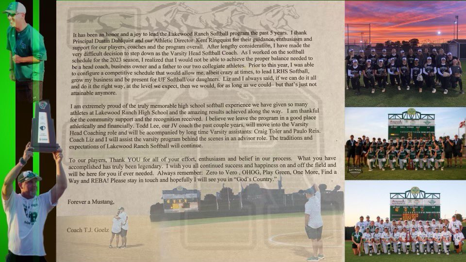 LakewoodRanchSB's tweet photo. To Coach T.J. And Coach Liz : Thank you! https://t.co/lq4KrW22W0