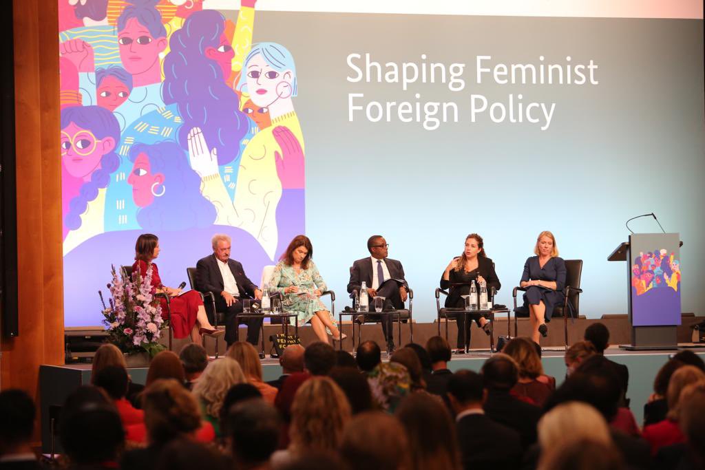 xhacka_olta's tweet photo. At Shaping Feminist FP conference. Congratulations 🇩🇪FM @ABaerbock for organization. Convinced that by working together we will advance representation in FP &amp; all other decision making areas. 🇦🇱 is committed to women's agenda domestically &amp; internationally alongside all partners. https://t.co/vohdmTextM