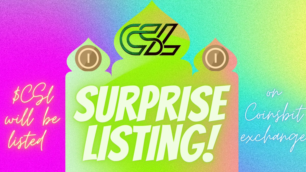 ColossalFinance's tweet photo. Hello Colossians !
Here's a great surprise 🎁for CSL's Community.

First Cex Listing 🔥🔥
$CSL will be listed on @c0insbit Exchange.

Announcement Link : https://t.co/Q7h1FNyEIy

#newlistings #CSL #Coinsbit #listing #Crypto #BSC #BNB #cryptocurrency #bitcoin #NEWTOKEN https://t.co/jZAx1q5hx9
