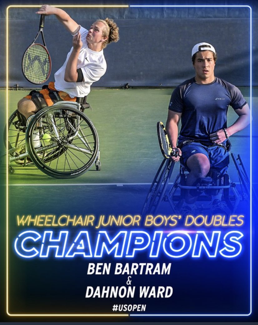 Belated congratulations to Easton College student <a href="/BenBartram3/">Ben Bartram</a>. 
Ben has been away competing in the <a href="/usopen/">US Open Tennis</a> and over the weekend won both the junior singles and doubles championships!! 🥇🥇🏆🏆🎾🎾
Amazing achievement, well done Ben!!