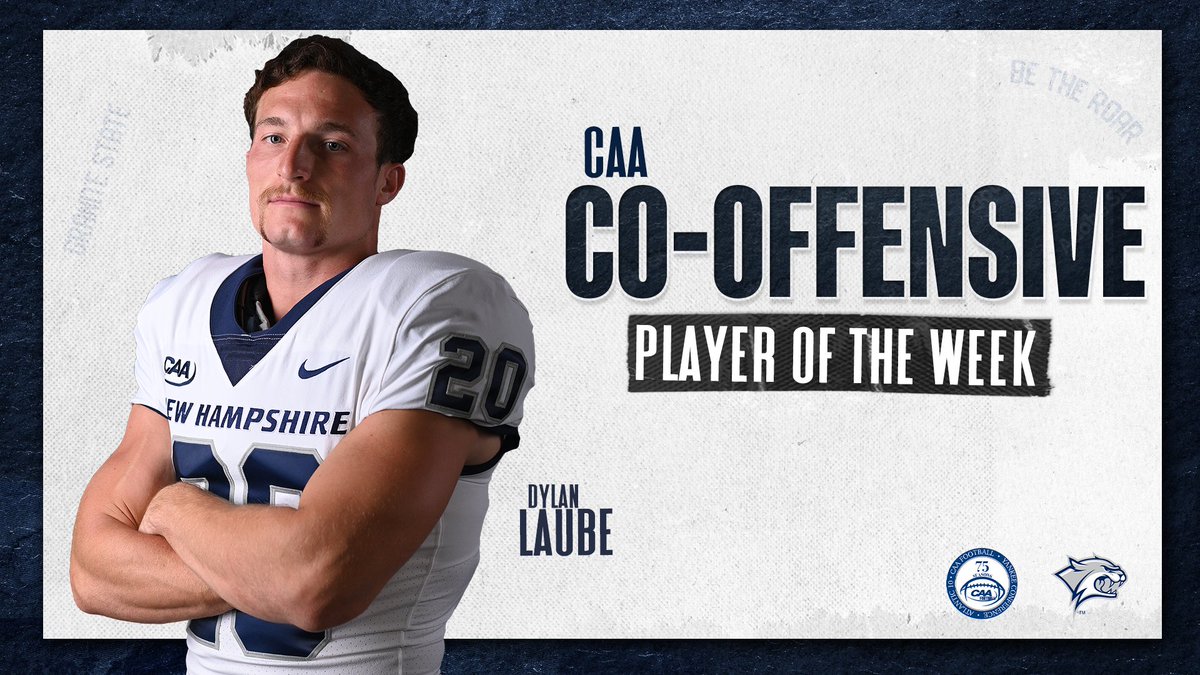 Congrats to junior running back Dylan Laube for earning the @CAAFootball co-Offensive Player of the Week award! Dylan rushed for 2⃣0⃣2⃣ yards and 3⃣ TDs in Saturday's 28-23 win at UAlbany. #BeTheRoar #CatJui23 😼🧃 Story ➡️ bit.ly/3xcUyQD