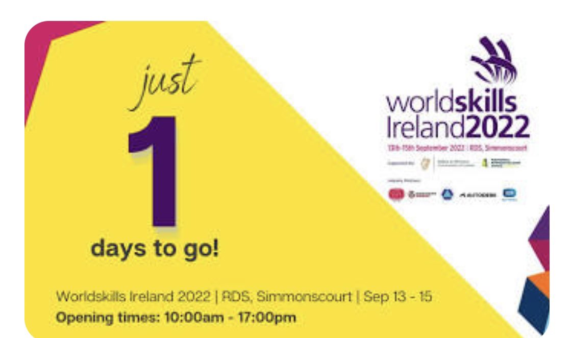 NoreenPrincipal's tweet photo. WCFE congratulates Jennifer OโKeeffe, Alison Hehir hair Studio Friary St Kilkenny our 1st year NHA student who is competing in this event this week. @wcfe @WWETBofficial @ETBIreland @SimonHarrisTD https://t.co/l5hix0wFhy