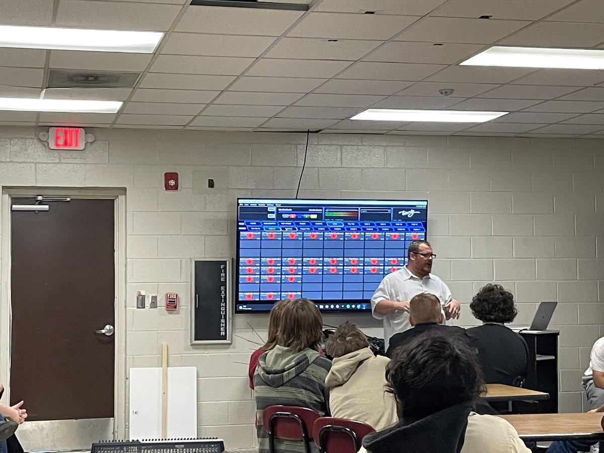 Friday we had a guest speaker that works for the Titans, Sounds, Predators, and the Soccer Club doing everything from camera work, video directing, DJing, and video playback.  It was great being able to see his work on live TV this past Sunday.