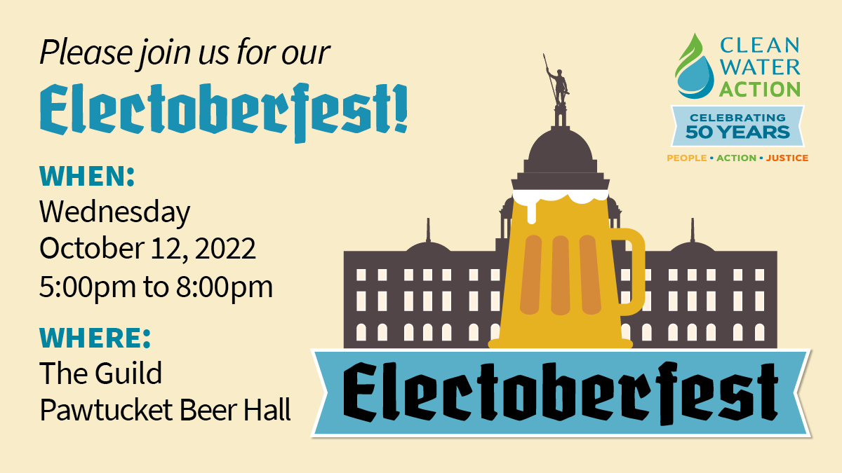 cleanwater_ri's tweet photo. For 50 years, Clean Water Action has worked to protect the health and environment of our communities. So come celebrate with us at our annual Electoberfest! RSVP today! See you at The Guild Pawtucket Beer Hall on October 12!
https://t.co/J7XeMufbq1 https://t.co/1UWdwuR93i