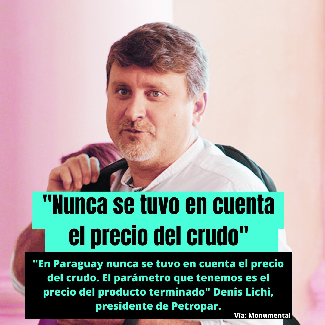 livmediapy's tweet photo. Ahora el presidente de Petropar, Denis Lichi, dice que la baja del barril petróleo internacional no significa que deba bajar el precio del combustible 

Convenientemente cuando sube el precio del crudo, inmediatamente sube el precio del combustible. ¿Qué está pasando? https://t.co/PXd6PTeYrE