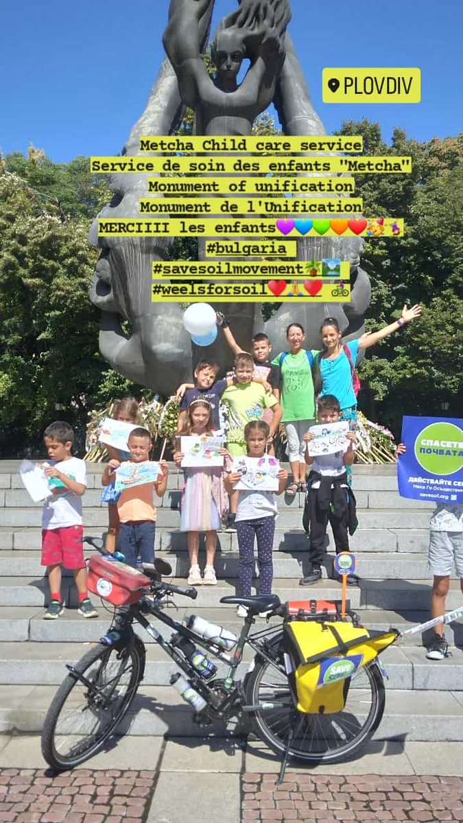 wheelsforsoil's tweet photo. Nathalie is cycling through #Bulgaria 🇧🇬next stop for #WheelsForSoil is Turkey 🇹🇷! She has been speaking to the Bulgarian press, attending a SaveSoil exhibition &amp; meeting with children eager to learn about all things soil #SaveSoil @cpsavesoil #ConsciousPlanet  @EUClimateAction https://t.co/RVFToe3BMf
