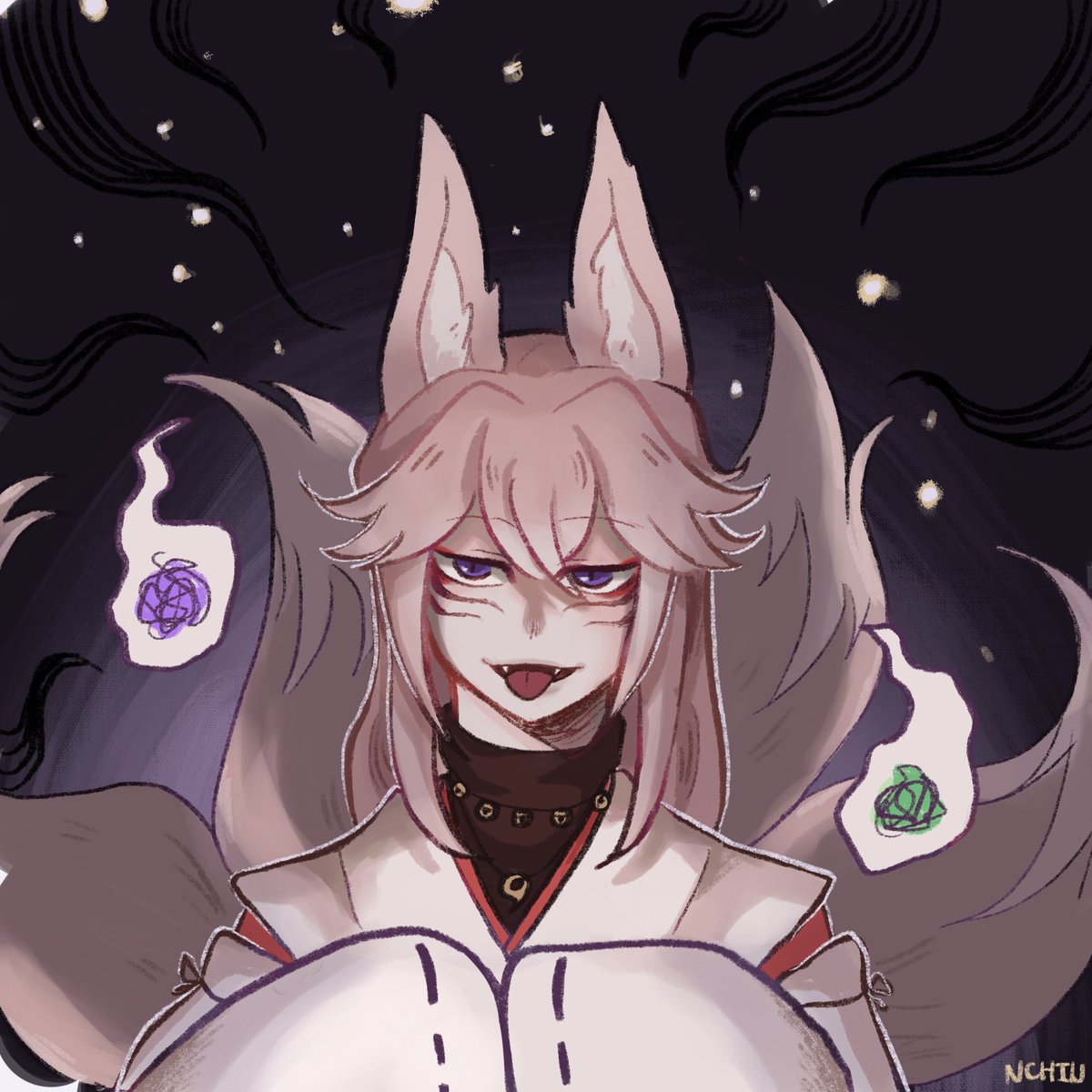 「เว่อมาก 」|ナムナム🦊⚡️ || ติดเกมのイラスト