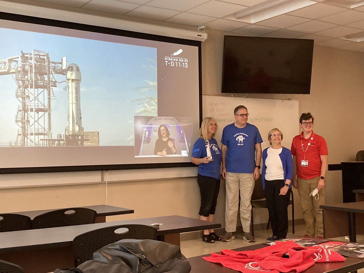 We have a project going into space on @blueorigin today! #gtchat #edchat #gifted #giftededucation #scienceed @NationalSCF