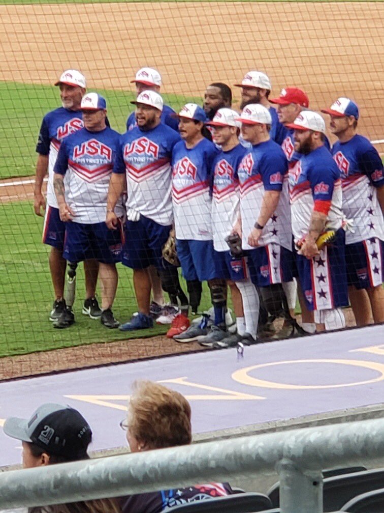PeopleTec's tweet photo. We had a great time at the Military Tribute Night Softball Game watching the USA Patriots Amputee Softball Team vs. Team AUSA! ๐บ๐ธ๐ฅ Team USA Patriots represent some of the bravest and most determined heroes, soldiers, and veterans.
ย
#ProudSponsor PeopleFirst #TechnologyAlways https://t.co/8r4zOgogbY