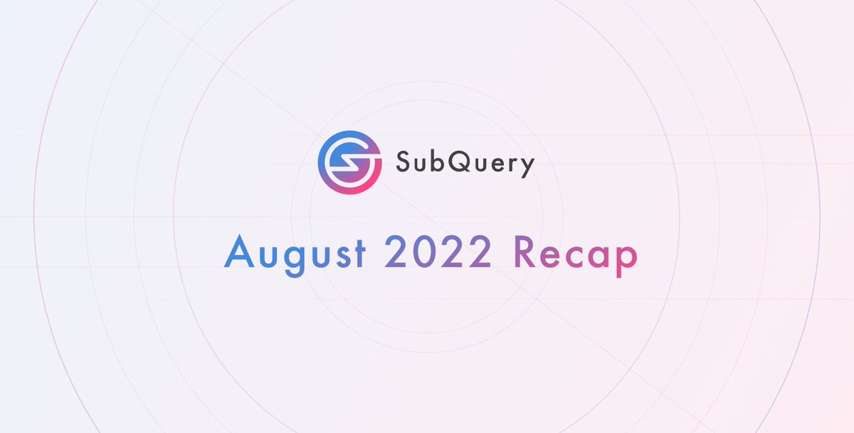 SubQueryNetwork's tweet photo. August Monthly Update!⬇
🏆We became the first data indexing protocol on @Algorand!
⛓We announced the #KeplerNetwork launch
😎New partnerships: @GafiNetwork, @heroesofnft, @PolymeshNetwork, @FanfuryOfficial, @NodleNetwork & @loop_finance
Read⬇
https://t.co/W3mRHJOCmJ https://t.co/itQn3YCErC