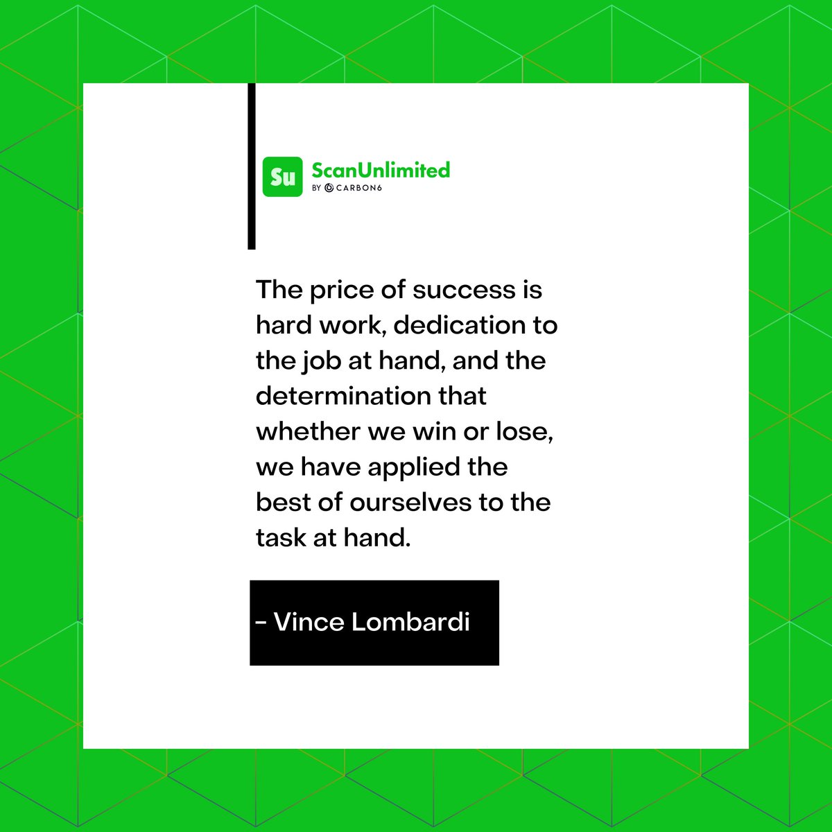 scan_unlimited's tweet photo. No matter how you look at it, success is hard work.

Real success is not about making money. It's about working hard and putting 100% of yourself into what you're doing to achieve your vision.

#mindsetmondays #inspiration #scanunlimited #carbon6 https://t.co/yXLlhEFdZp