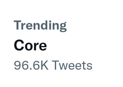 Core_002's tweet photo. Finally core is trending worldwide...
Please send screen where you saw this..
#Core #coreMainet https://t.co/AhsjHrmmQ8