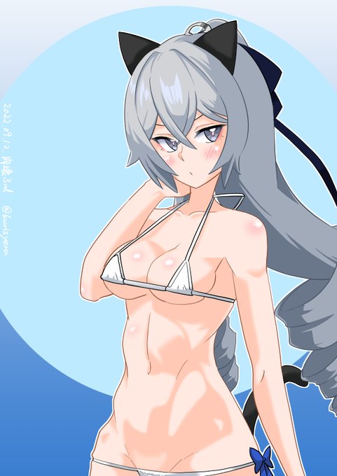 47日目
お腹周りの影の塗り方に思う事あって練習がてらにマイクロビキニ
二日続けてマイクロビキニです 